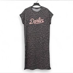 Zutter Darlin Sz. S Vintage Graphic Leopard Midi Dress